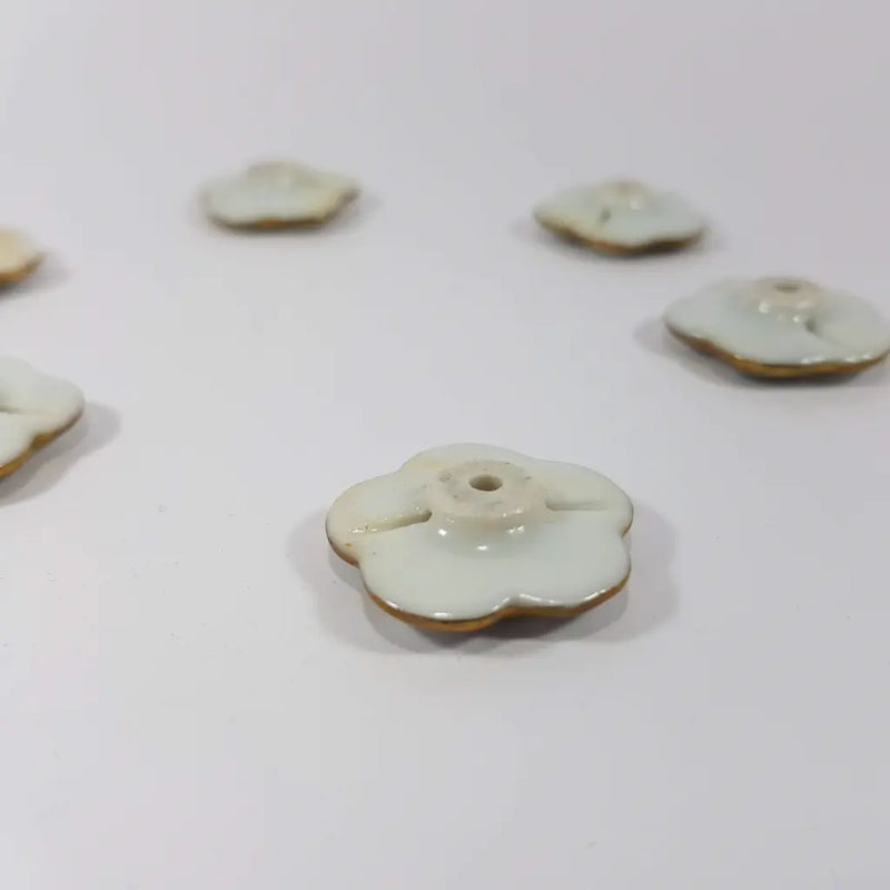 Japanese Satsuma Porcelain Buttons Set of 6 Back