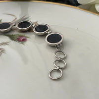 Onyx Bracelet set in sterling silver Back