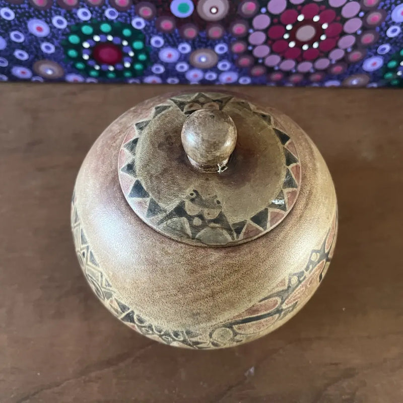 Rare Indigenous Wooden Bowl Top