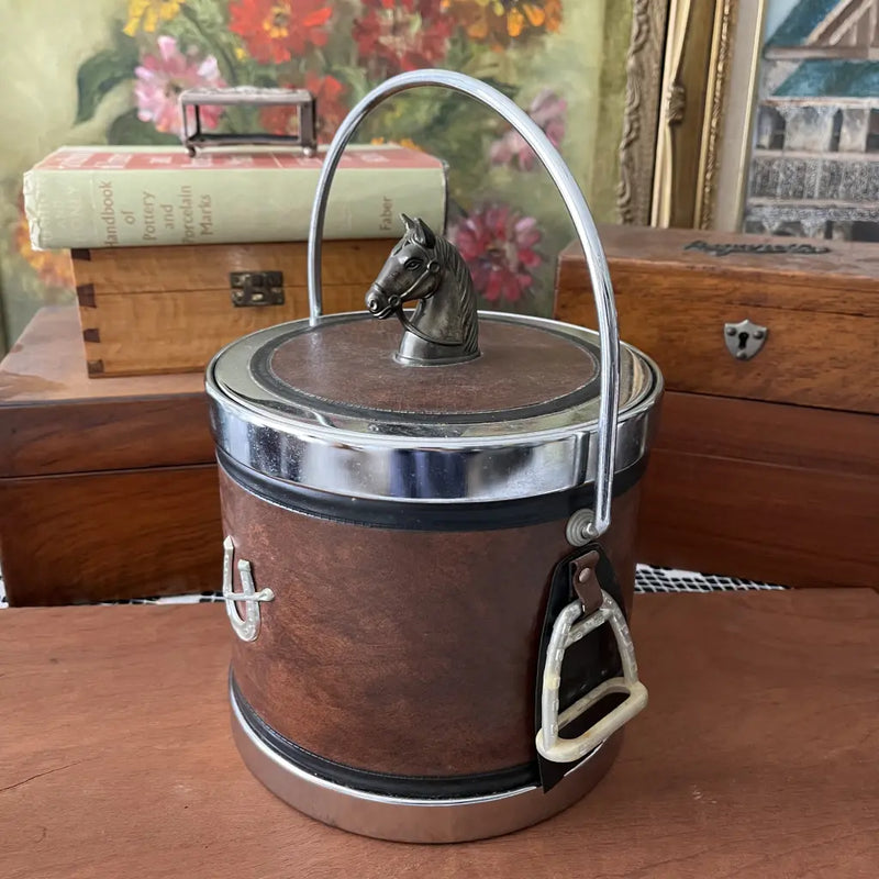 Bucket Racing Ice Retro Vintage Horse Racing Ice Bucket 1970's – hillsvintage