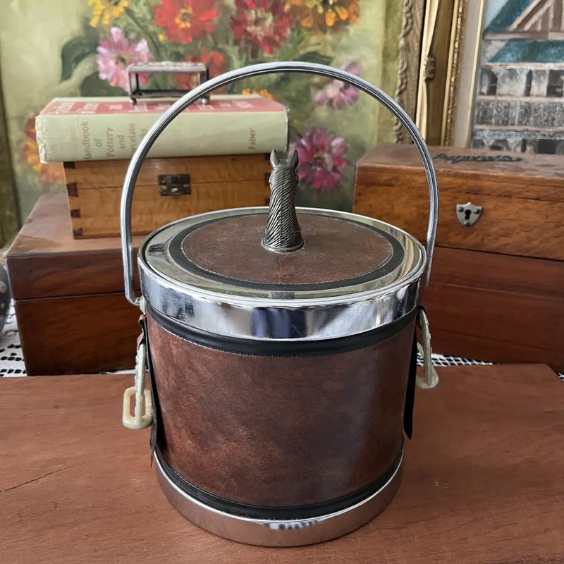Bucket Racing Ice Retro Vintage Horse Racing Ice Bucket 1970's – hillsvintage