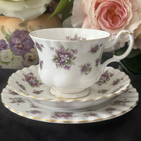 Royal Albert Sweet Violets Tea Cup Trio Main