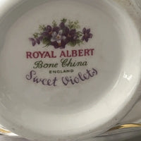 Royal Albert Sweet Violets Tea Cup Trio Markings