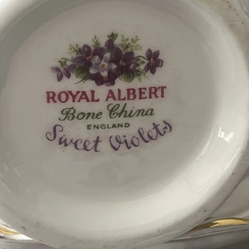 Royal Albert Sweet Violets Tea Cup Trio Markings