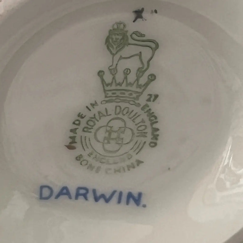 Royal Doulton Darwin Tea Cup Trio Markings