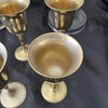 Silver Plated Vintage Gold Wine Goblets Top
