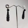 Victorian Carved Jet Drop Earrings c 1860 Right
