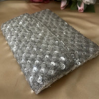 Vintage Beaded Sequin Clutch Purse 1950's Side