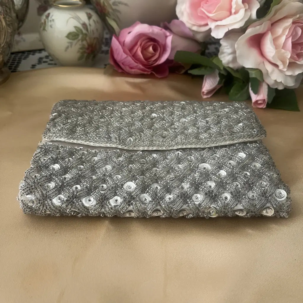 Sequin top clutch purse