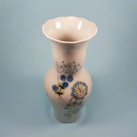 Vintage Blue & Gold Hand Painted Vase Top