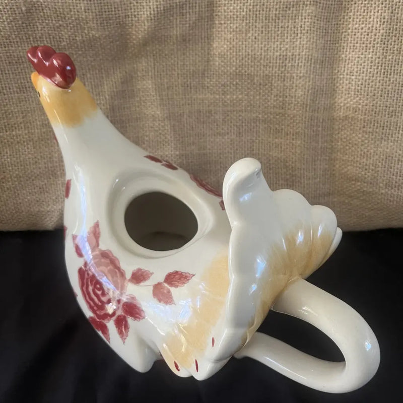 Vintage Chicken Porcelain Teapot