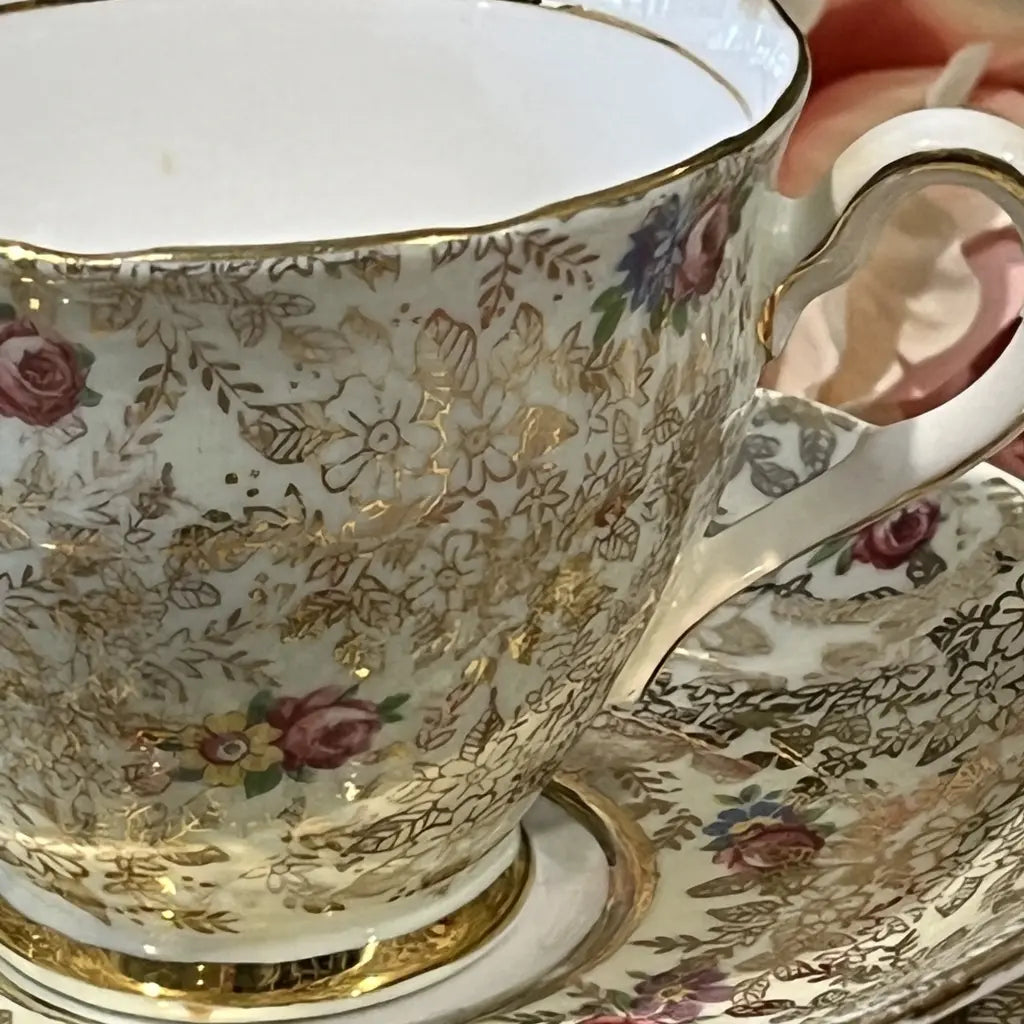 Vintage Colclough Tea Cup Trio hillsvintage