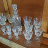 Vintage Crystal Cut Decanter and Glass set Right