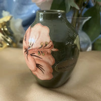 Vintage Minature Hibiscus Moorcroft Vase Side