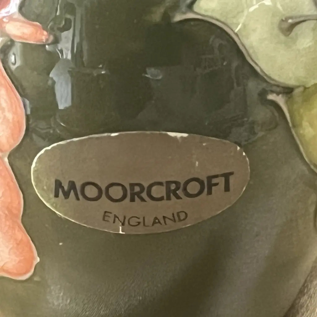 Vintage Minature Hibiscus Moorcroft Vase Label