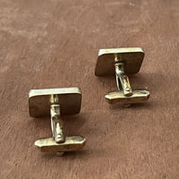 Vintage Mother of Pearl 18k Gold Plated Cuff Links