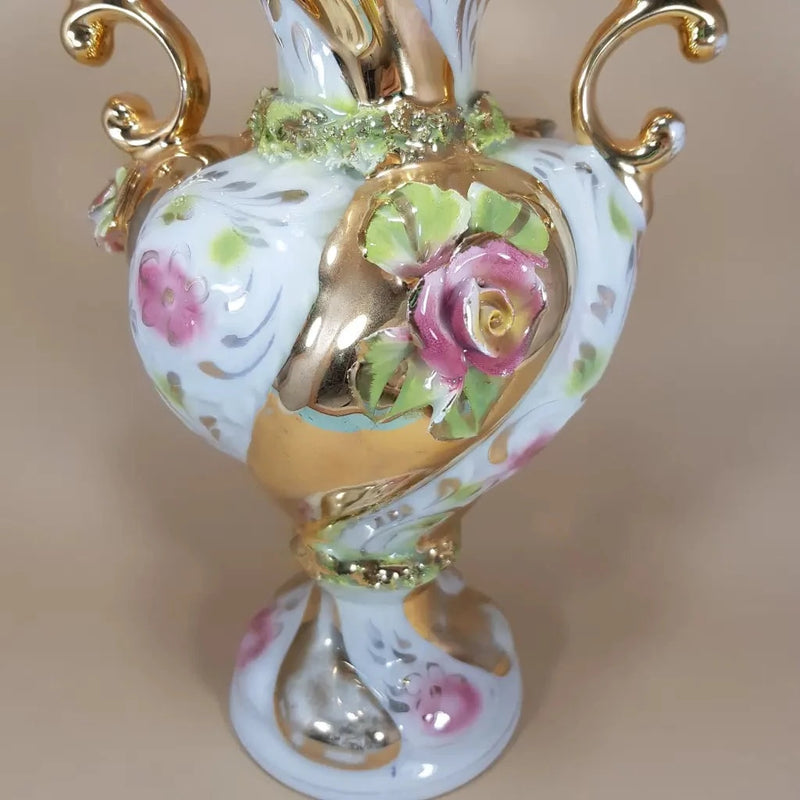 Vintage Ornate Italian Vase c.1960 Detail