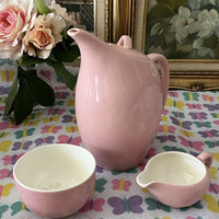 Vintage Pastal Pink 1950's Porcelain Tea Set Centre