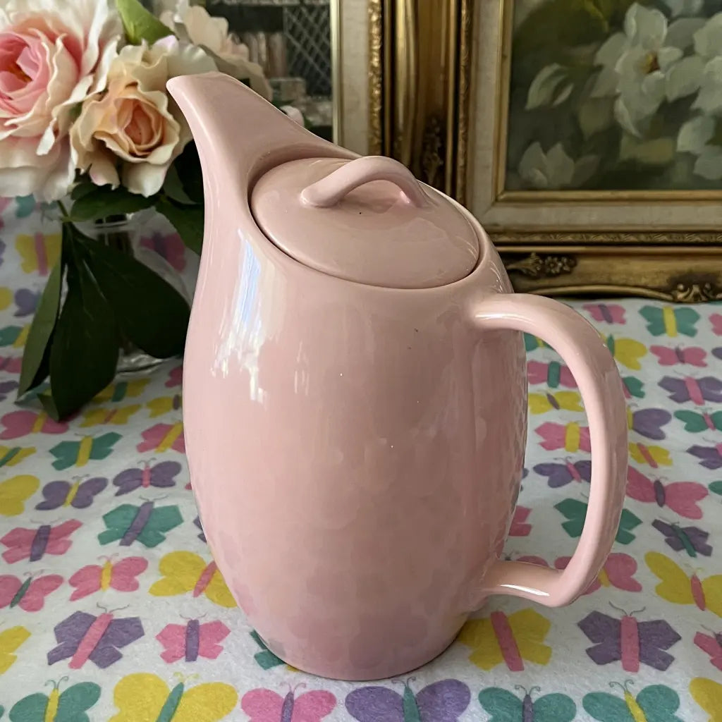 Vintage Pastal Pink 1950's Porcelain Tea Set Teapot