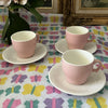 Vintage Pastal Pink 1950's Porcelain Tea Set Cups
