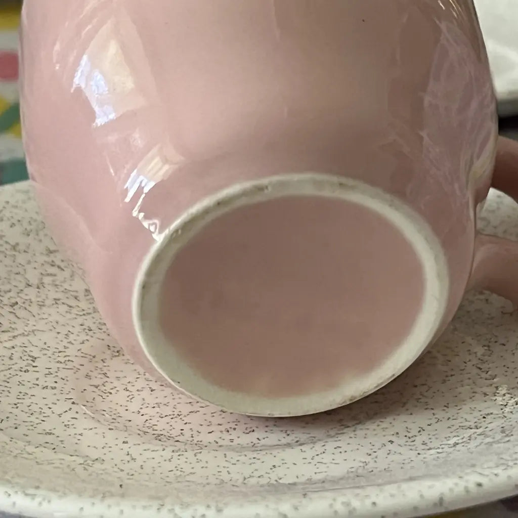 Vintage Pastal Pink 1950's Porcelain Tea Set Base