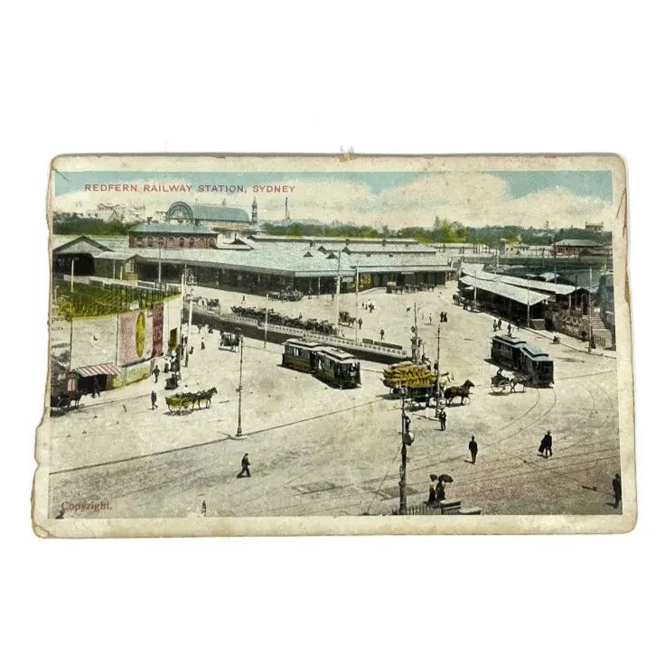 Vintage Postcard Redfern Railway Station 1908 Main