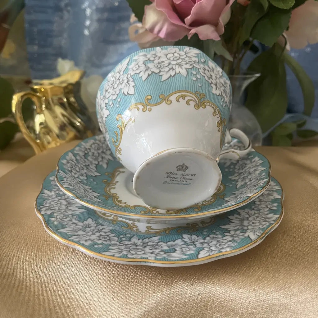 Vintage Royal Albert Enchantment Tea Cup Trio Side