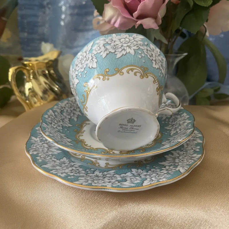 Vintage Royal Albert Enchantment Tea Cup Trio Side