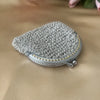 Vintage Silver Sequin Evening Handbag or Clutch 1950's Purse