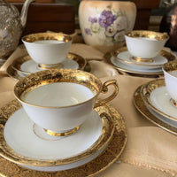 Westminster Australia Gold Tea Cup Trios set of 4 c.1950 Side