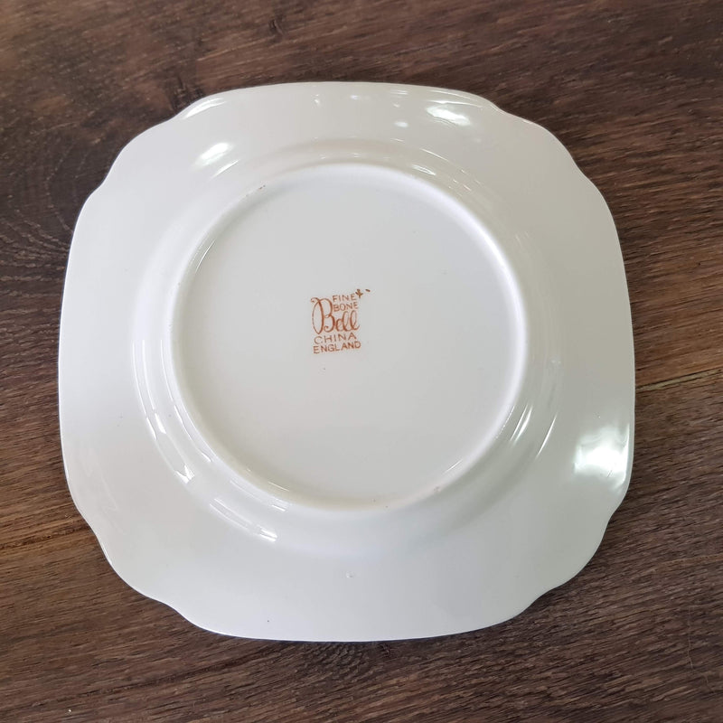 Bell Fine Bone China Tea Set with Gold Teaspoon Plate Markings