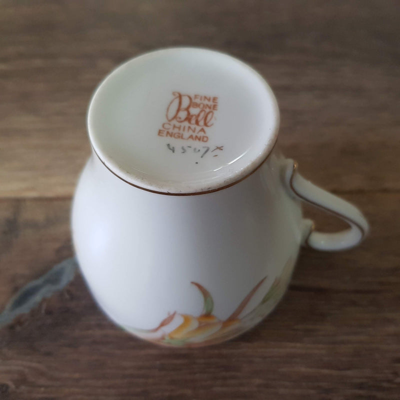 Bell Fine Bone China Tea Set with Gold Teaspoon Markings